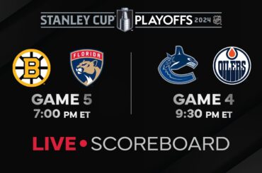 Live Scores and Updates: Bruins vs. Panthers Gm5 / Oilers vs. Canucks Gm4