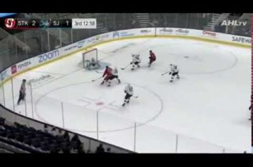 Adam Ruzicka 4th goal in season Stockton Heat (AHL) 19/20