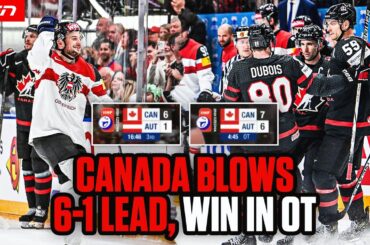 Austria scores FIVE unanswered 3rd period goals on Canada, Canada wins in overtime