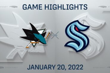 NHL Highlights | Sharks vs. Kraken - Jan 20, 2022