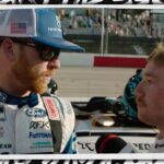 Exclusive angle of Buescher vs. Reddick at Darlington | NASCAR