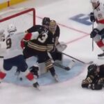 Panthers' Bennett Scores After Shoving Bruins' Coyle into Goalie