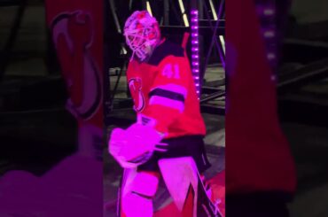 NJ Devils BEHIND THE SCENES Vitek Vanecek Exits Ice After Warmups 11/25 #njdevils #shorts #short