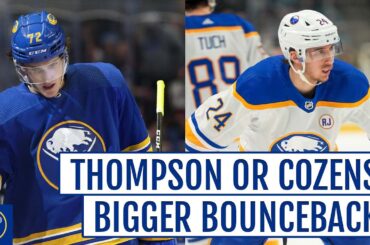 Tage Thompson or Dylan Cozens: Who has the biggest bounce back next season?