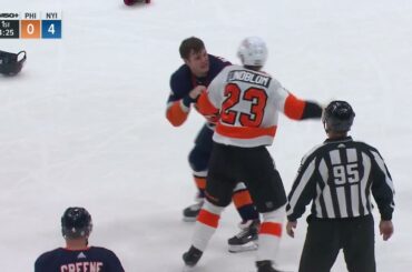 NHL Fight - Flyers @ Islanders - Lindblom vs Wahlstrom - 20 03 2021