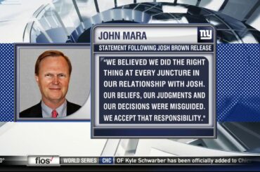 Josh Brown released by Giants after domestic abuse revelations