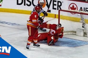 Mike Smith Puts On A Show Making A Nice Glove Save On Nathan MacKinnon