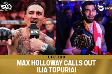 MAX HOLLOWAY IS THE BMF! Max Holloway knocks out Justin Gaethje! #UFC300 post-fight interview 😮‍💨