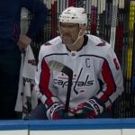 Alex Ovechkin says What a Puck to refs after no penalty was given in game 1 vs Rangers (21 apr 2024)