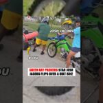 Green Bay packers star Josh Jacobs flips over a dirt bike 😅 #nfl