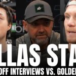 Jason Robertson, Peter DeBoer & Ty Dellandrea Discuss Dallas Stars Momentum in Golden Knights Series