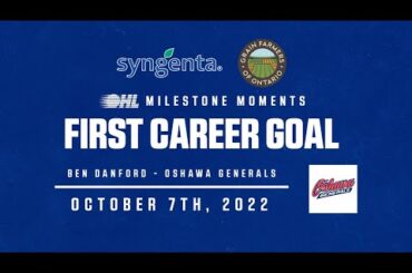 OHL Milestone | Ben Danford | First Career Goal