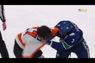 Luke Schenn Vs Zack MacEwen After Big Hit On Schenn