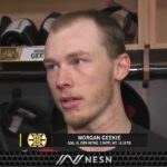 Morgan Geekie on the Bruins sealing their Game 5 win over the Panthers / 14.05.2024