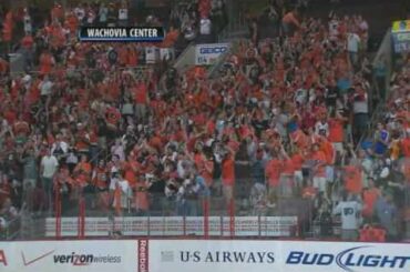 James van Riemsdyk scores first career playoff goal vs Bruins - 5-14-10