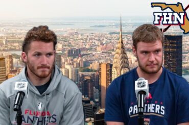 Matthew Tkachuk, Sasha Barkov in New York: Florida Panthers at Rangers, Game 1