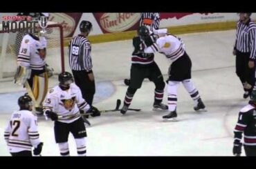 Bent drops the gloves with Jake Barter