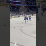 Tage Thompson pull and drag shot in warmups