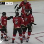 Adam Ruzicka 3rd goal in season Stockton Heat (AHL) 19/20