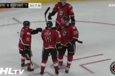 Adam Ruzicka 3rd goal in season Stockton Heat (AHL) 19/20