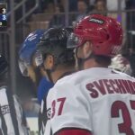 Igor Shesterkin wants to go after Svechnikov after the save on Aho in 2 nd OT (7 apr 2024)