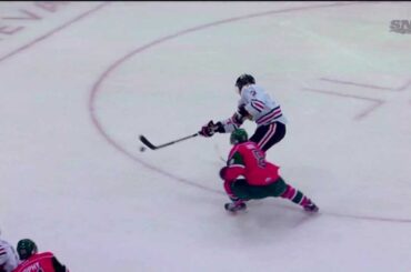 Seth Jones jumps into the play and gets the goal Portland Winterhawks 2013 MasterCard Memorial Cup