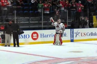 Antti Raanta End of IceHogs Game Fan Salute