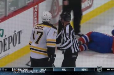 Milan Lucic Boards Jaroslav Spacek Apr 26, 2011 - CBC feed