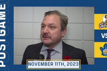 Toronto Marlies Media Availability | Postgame at Grand Rapids Griffins | November 11, 2023