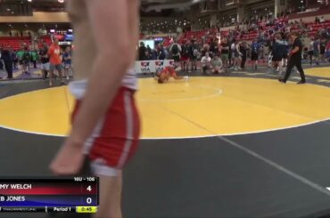 106 Lbs Champ. Round 1 - Jeremy Welch, KS Vs Caleb Jones, OK Da6e