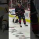 Svechnikov runs over Lindholm // Puck Stop #Shorts