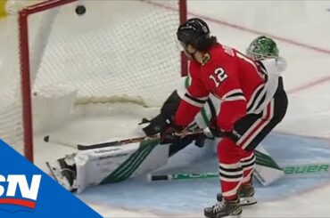 Alex DeBrincat Picks Off Pass In Neutral Zone & Roofs Backhand On Breakaway