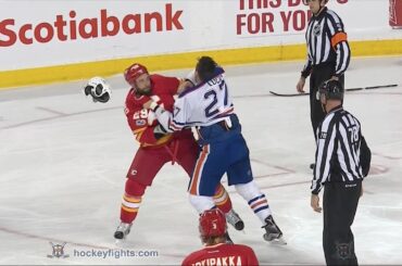 Milan Lucic vs Deryk Engelland Jan 21, 2017