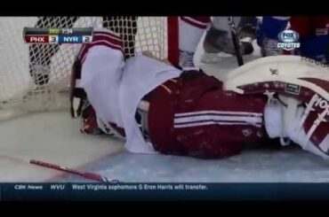 Mike Smith Suffers Lower Body Injury in New York