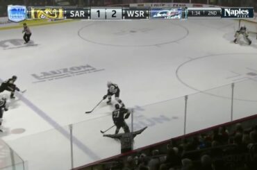 Adam Ruzicka 9th goal in season Sarnia Sting (OHL) 18/19