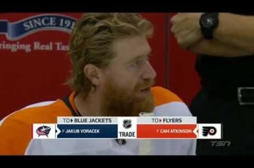 Blue Jackets Trade Cam Atkinson to the Flyers in Exchange for Jakub Voráček (July 24, 2021)
