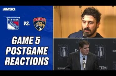 New York Rangers Coach & Players react to Game 5 loss | New York Rangers