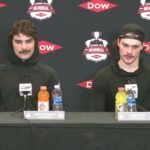 Denton Mateychuk and Atley Calvert - 2024 Memorial Cup Semi-Final Post-Game