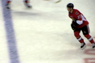 Curtis Lazar during pre-game warm-up at the Islanders @ Senators hockey game