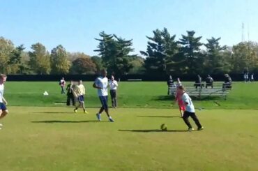 Keep away with Sporting KC's Jacob Peterson, Teal Bunbury & Josh Gardner on October 17, 2013.