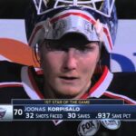 Joonas Korpisalo after his first NHL win: "It feels good"