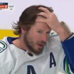 Garland and Desharnais ripping off helmets in Edmonton / 18.05.2024