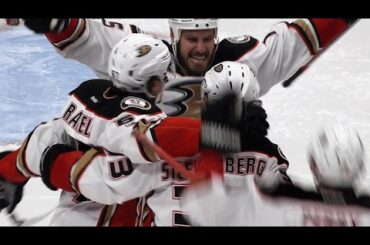 Getzlaf blocks shot, checks hand then sets up Silfvergberg in OT