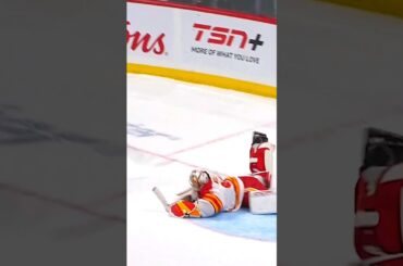 Scorpion Save by Dustin Wolf🏒🦂 | #hockey #nhl #canada #hockeyshorts #connorbedard #calgaryflames
