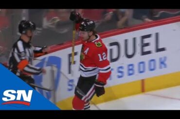 Alex DeBrincat Slips Backdoor For The Open Look And The Goal On The Power-Play