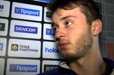 Radim Zohorna po utkání v Plzni, kde dal svoji první extraligovou branku
