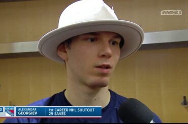 Alexandar Georgiev On His First Career Shutout | New York Rangers | MSG Networks