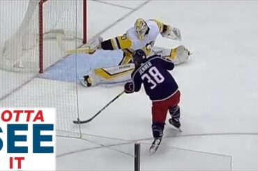 GOTTA SEE IT: Penguins’ Matt Murray Makes Unbelievable Paddle Save On Boone Jenner