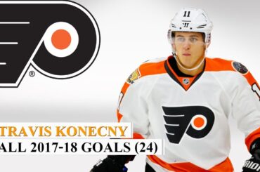 Travis Konecny (#11) All 24 Goals of the 2017-18 NHL Season
