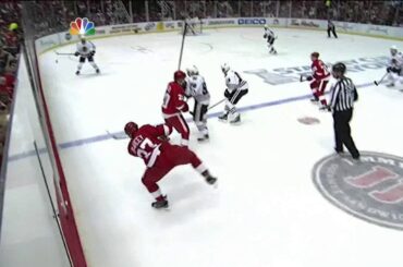 Andrew Shaw hit on Brendan Smith in 1st May 20 2013 Chicago Blackhawks vs Detroit Red Wings NHL